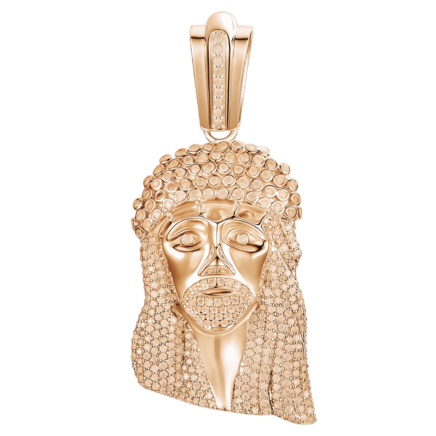 Solid Gold Micro BK Classic Jesus Piece