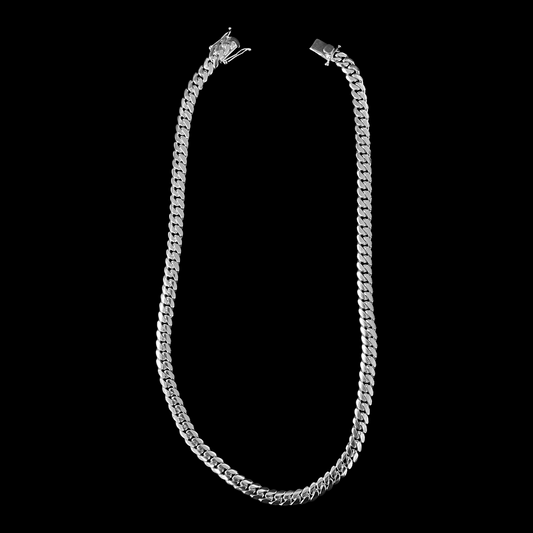 10mm Silver Miami Cuban Link Chain