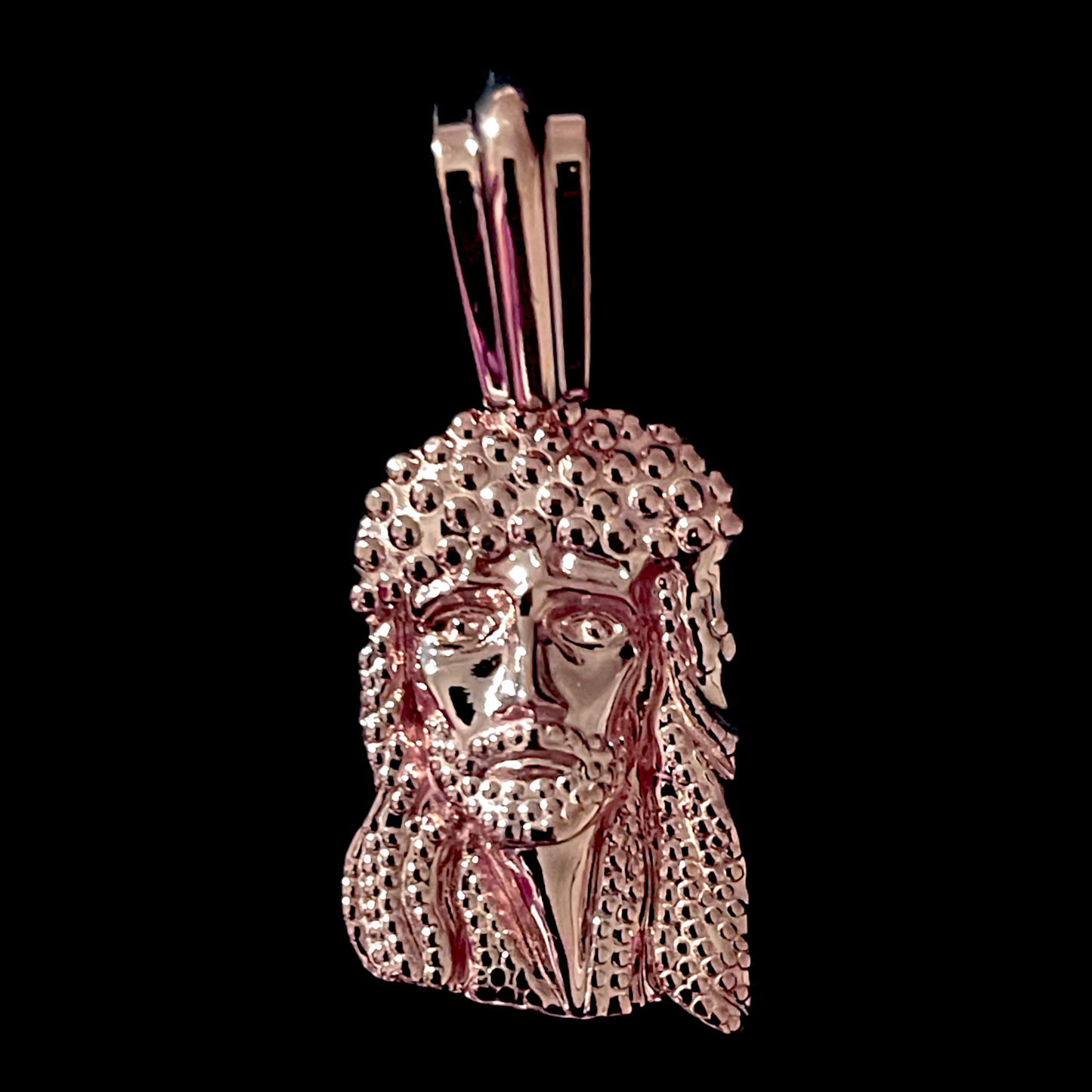 Solid Gold Medium OG Kufi Stoneless Jesus Piece