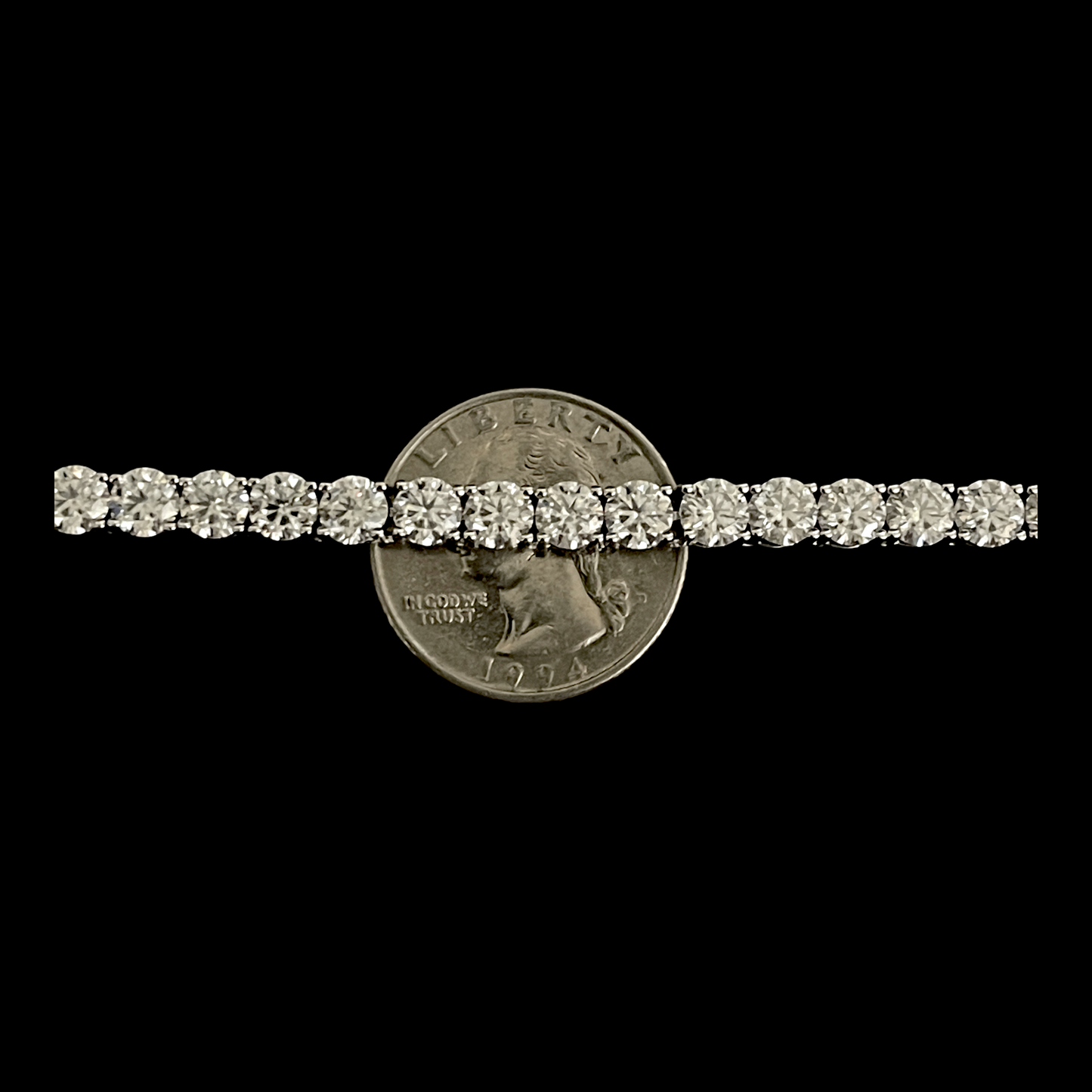5mm - Round Cut Moissanite Tennis Necklace