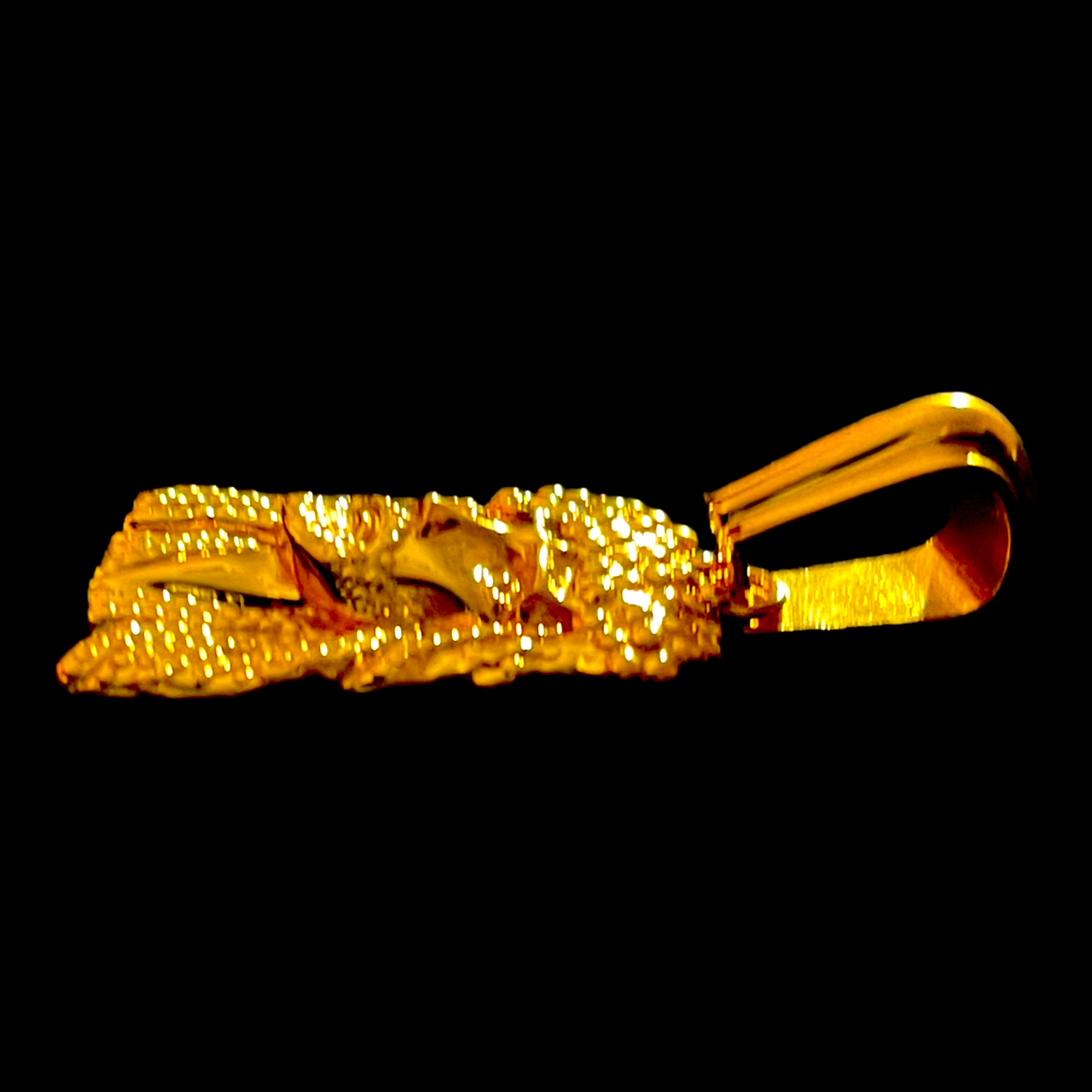 Solid Gold Small OG Kufi Stoneless Jesus Piece