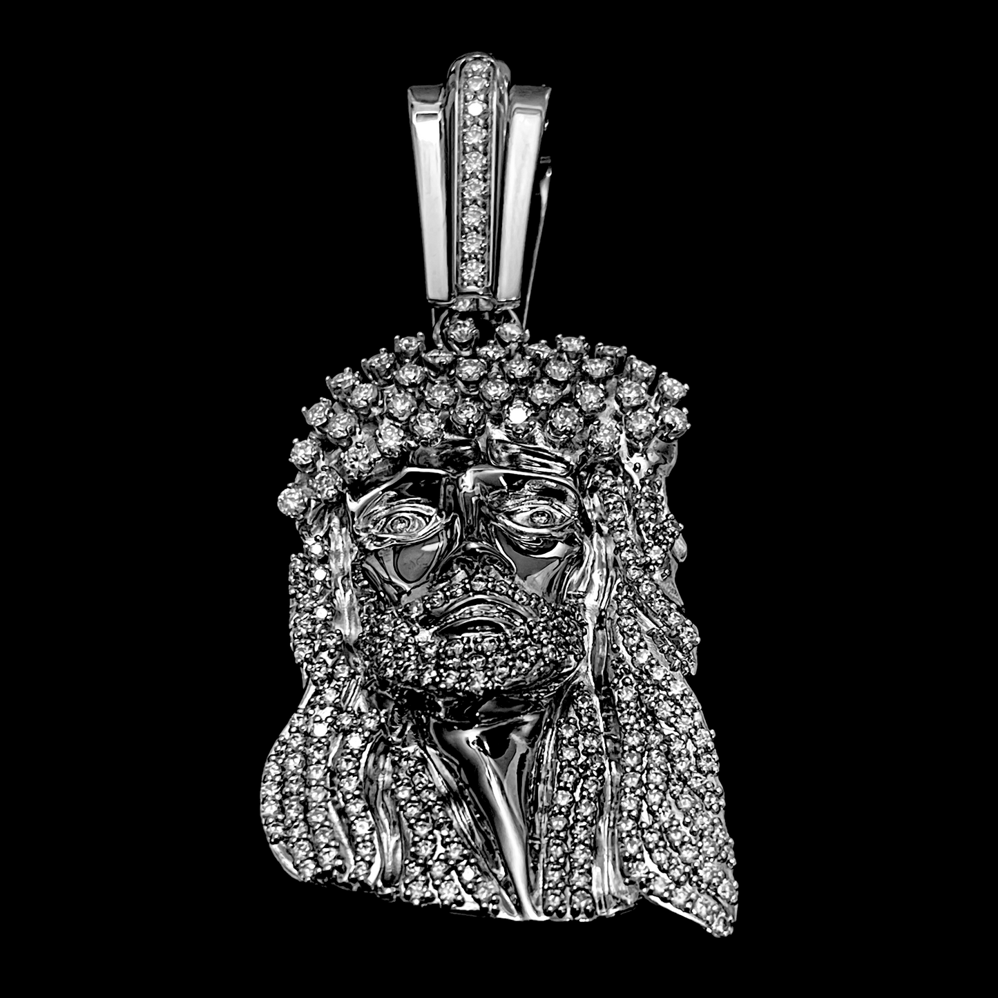 Solid Gold Large OG Kufi Jesus Piece
