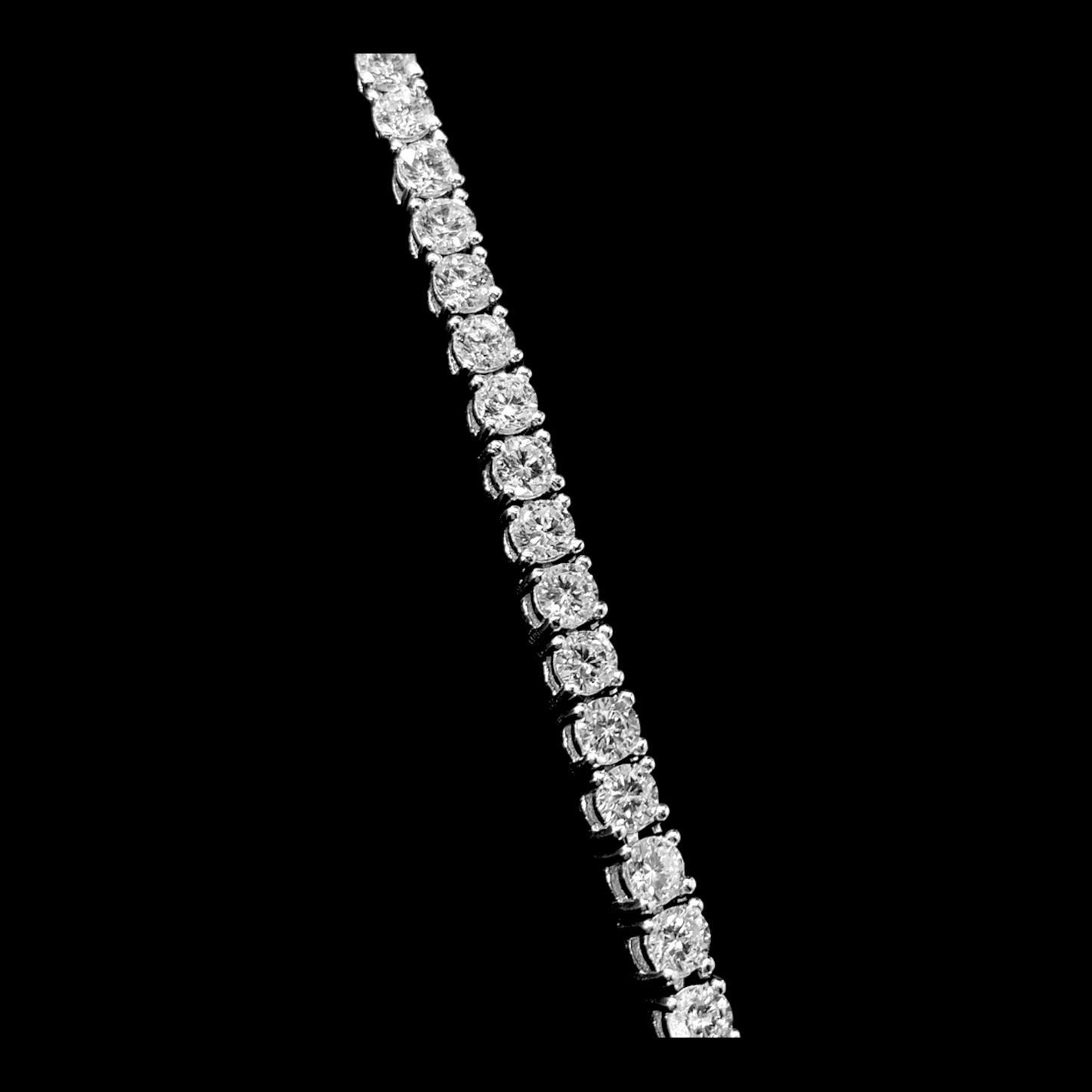 4mm - Round Cut Moissanite Tennis Necklace
