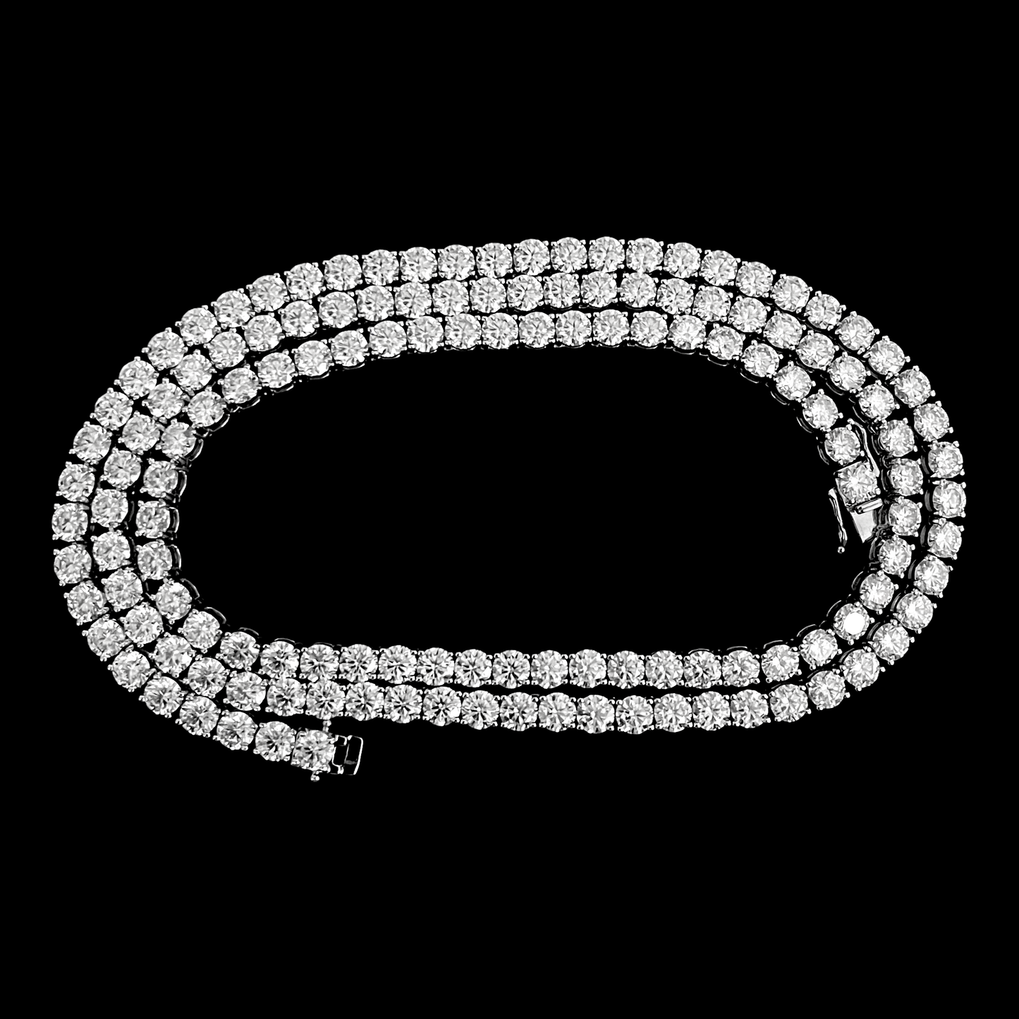 5mm - Round Cut Moissanite Tennis Necklace