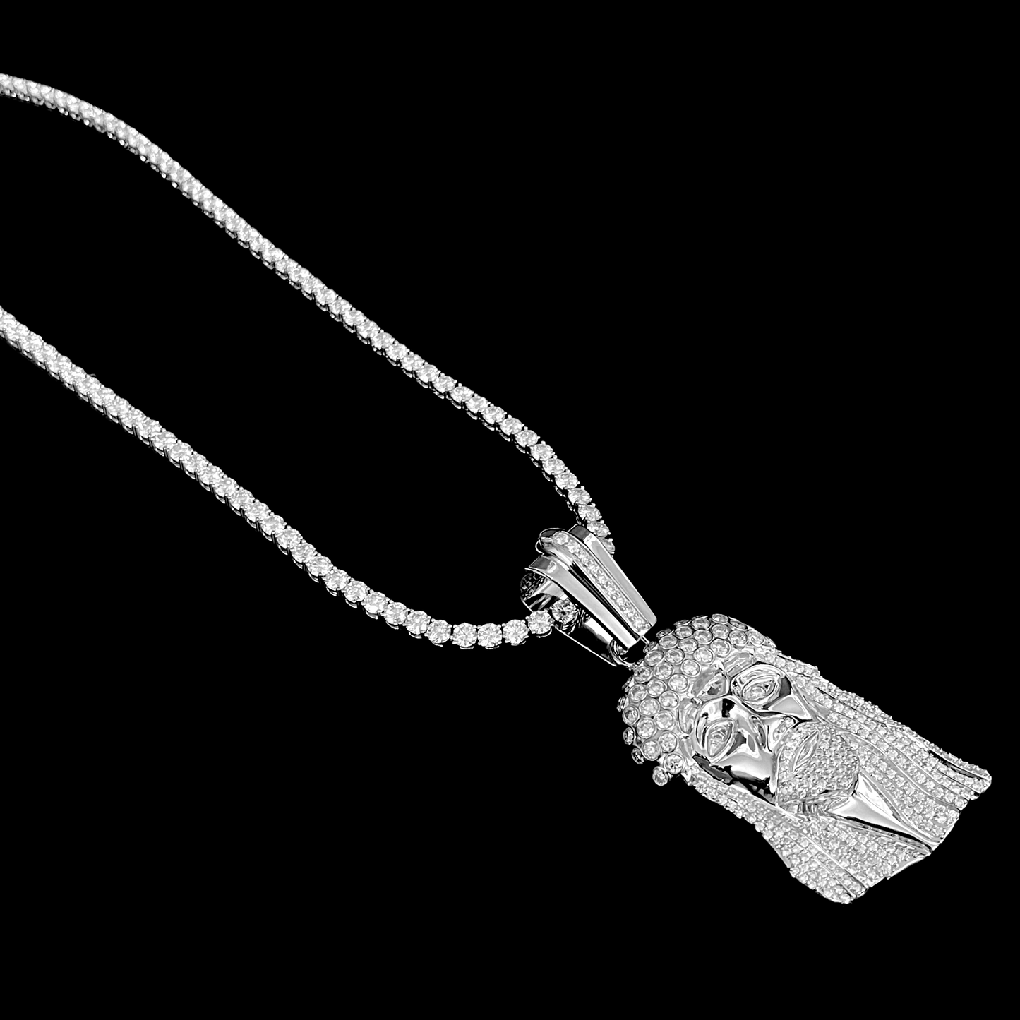 5mm - Round Cut Moissanite Tennis Necklace