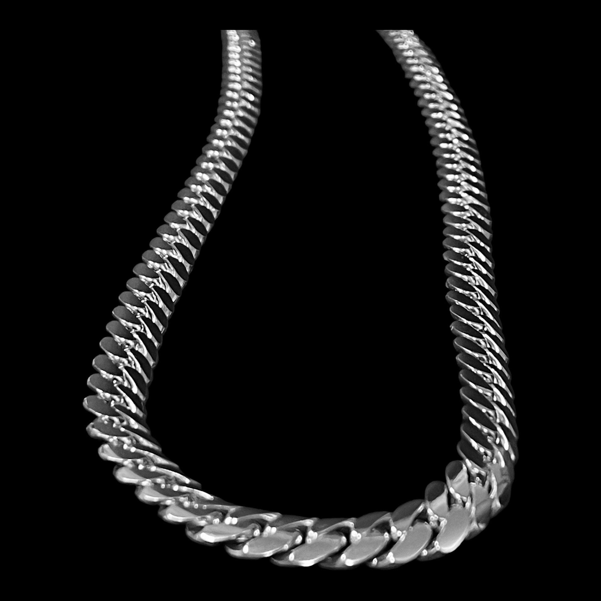 10mm Silver Miami Cuban Link Chain - Main Image